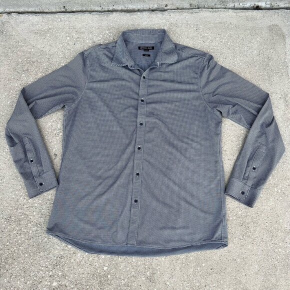Michael Kors Other - Michael Kors Shirt Slim Fit XL Blue White Button Up‎ Long Sleeve Cotton